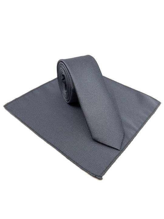 Legend Accessories Men's Tie Set Synthetic Monochrome in Gray Color