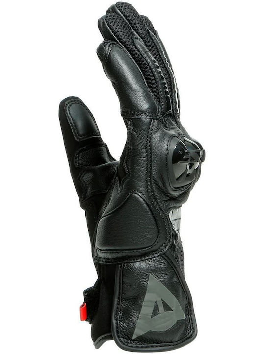 Dainese MIG 3 Καλοκαιρινά Γάντια Μηχανής Δερμάτινα Μαύρα