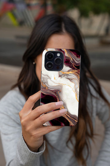 Sonique Marble Series Case Samsung Galaxy A54 5G Bordeaux