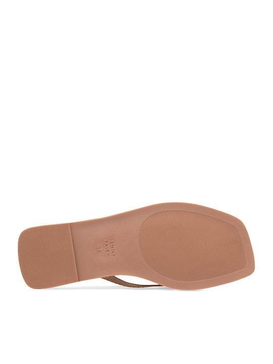 Women's Flat Sandals in Brown Color