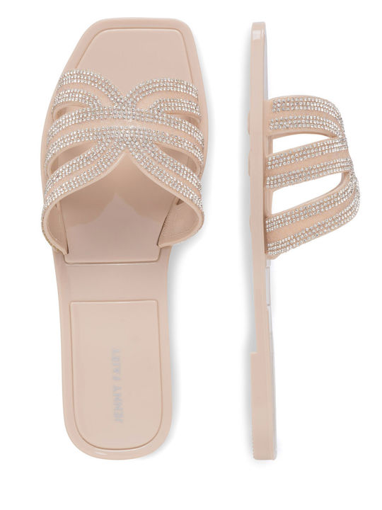 Flache Sandalen für Damen in Beige Farbe