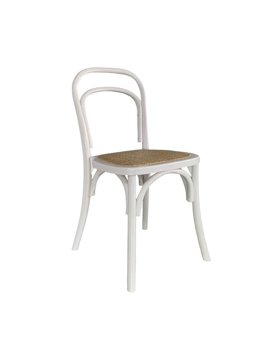 Leto Dining Room Wooden Chair White 45x45x89cm