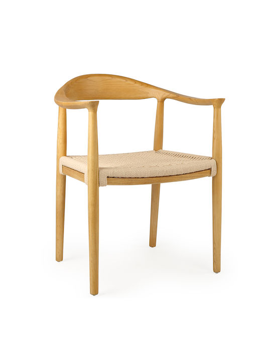 Elara Dining Room Wooden Chair Natural 50x42x76.5cm