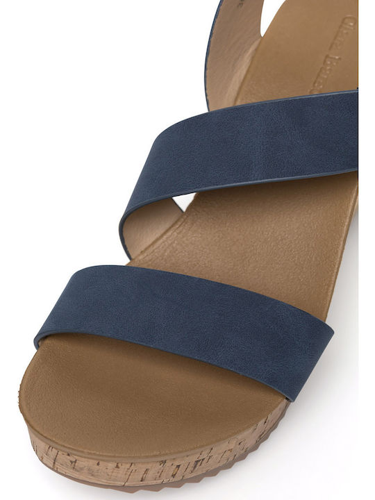 Damenplattformen Marineblau