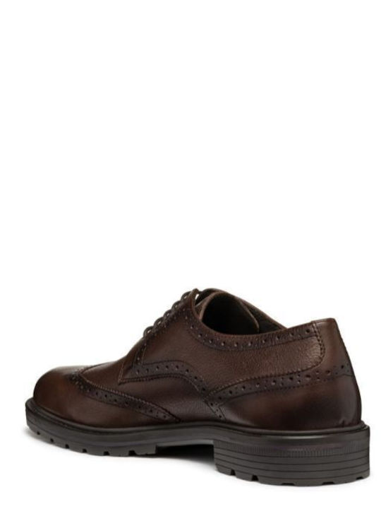 Walk Pleasure Men's Leather Oxfords Brown