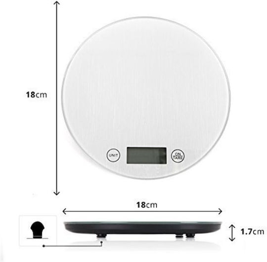 Royalty Line Digital Kitchen Scale Up To 5kg White