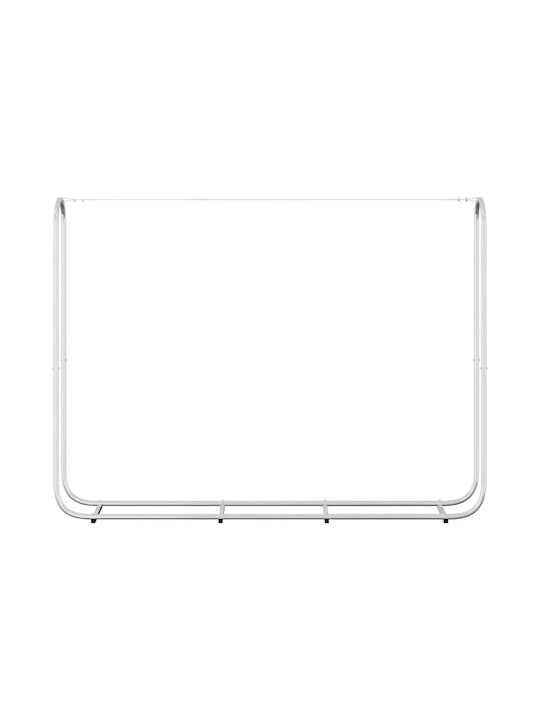 vidaXL Inox Raft Depozitare lemne 200x25x150cm Argintiu