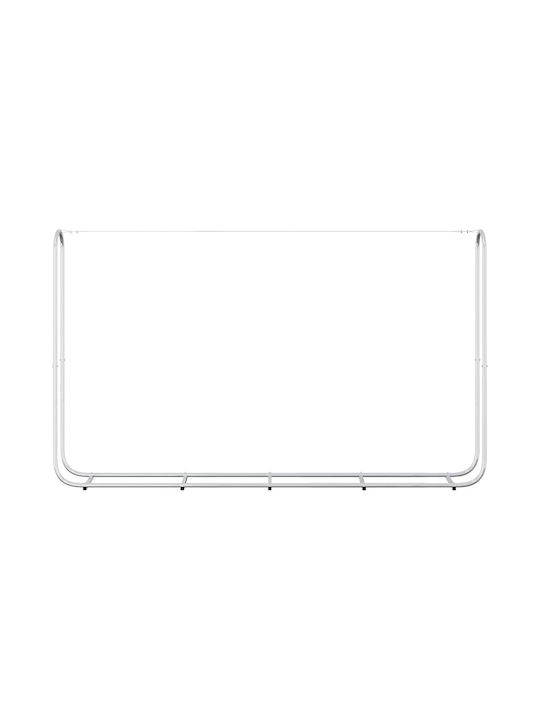 vidaXL Inox Shelf Wood Storage 250x25x150cm Silver