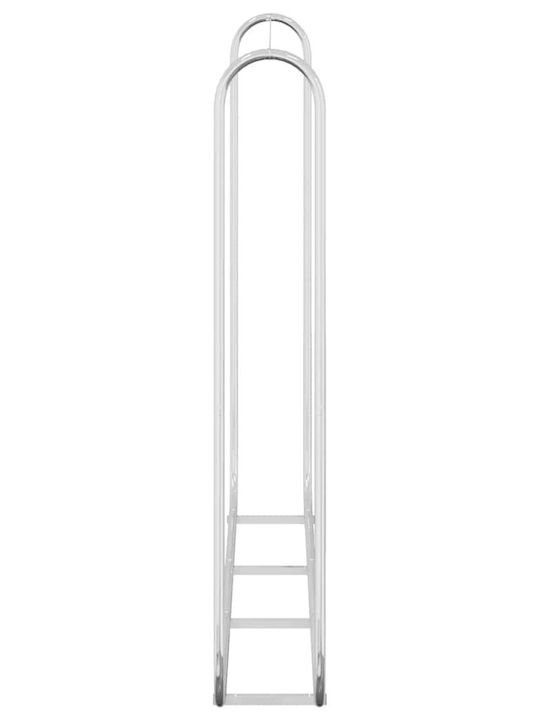 vidaXL Inox Raft Depozitare lemne 200x25x150cm Argintiu