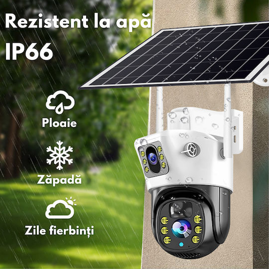 IP Überwachungskamera Wi-Fi Full HD+ 4MP Wasserdicht Batteriebetrieben mit Zwei-Wege-Kommunikation