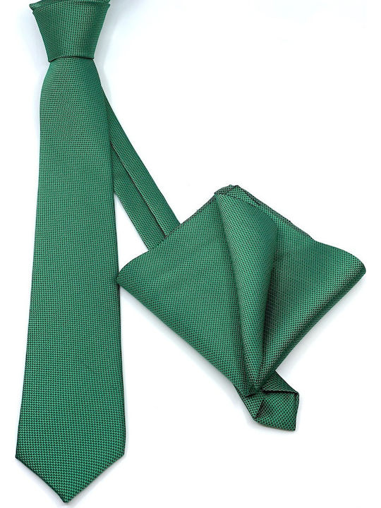 Legend Accessories Herren Krawatten Set Synthetisch,Polyester/Cotton/Leather Monochrom Emerald