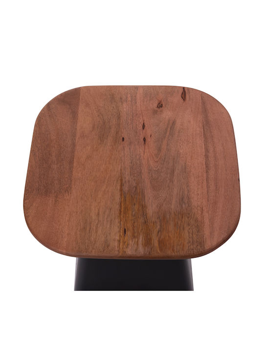 Quadratischer Zentraler Kaffeetisch Vaiola aus Massivholz Schwarze 2Stücke M40xL40xH41cm