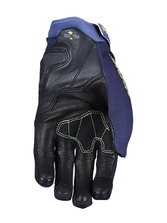 Five Stunt Evo 2 Summer Men's Gloves Night Blue/Fluo Yellow