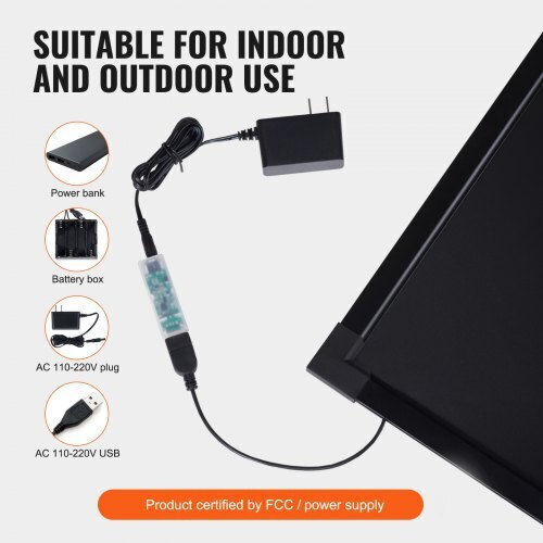 Tablă de mesaje LED Vevor 16"x12" cu scriere și ștergere iluminată Ledsxlyb12x1wy9o1v2