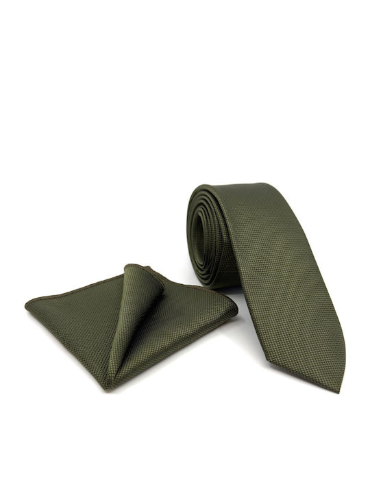 Legend Accessories Synthetic Men's Tie Set Monochrome Green