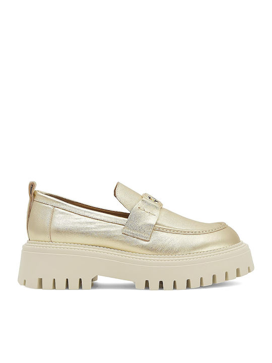 Damen Loafers in Gold Farbe