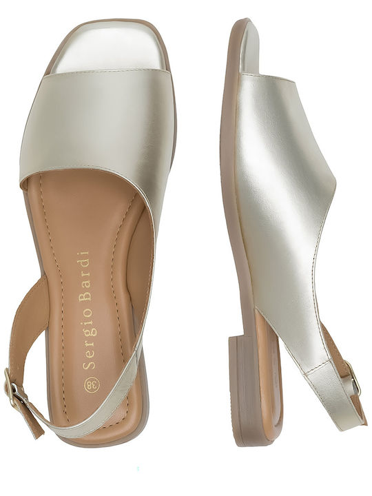 Flache Sandalen für Damen in Gold Farbe