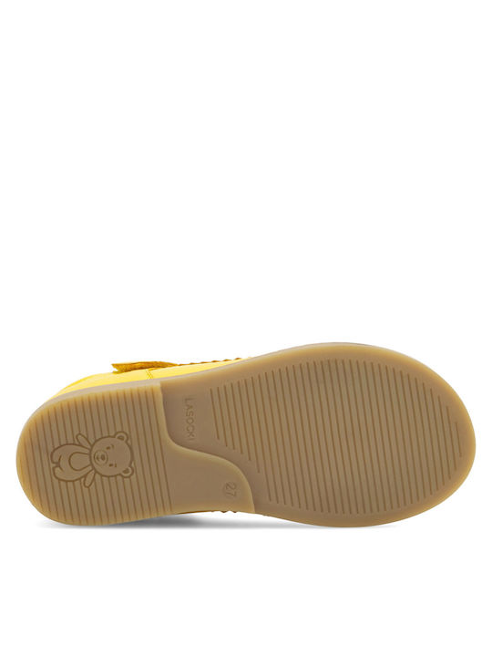 Kids Ballerinas with Hoop & Loop Closure Yellow