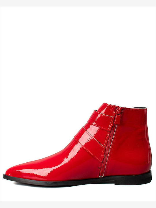 Stiefeletten Damen Rot