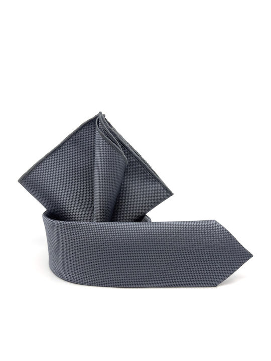 Legend Accessories Men's Tie Set Synthetic Monochrome in Gray Color