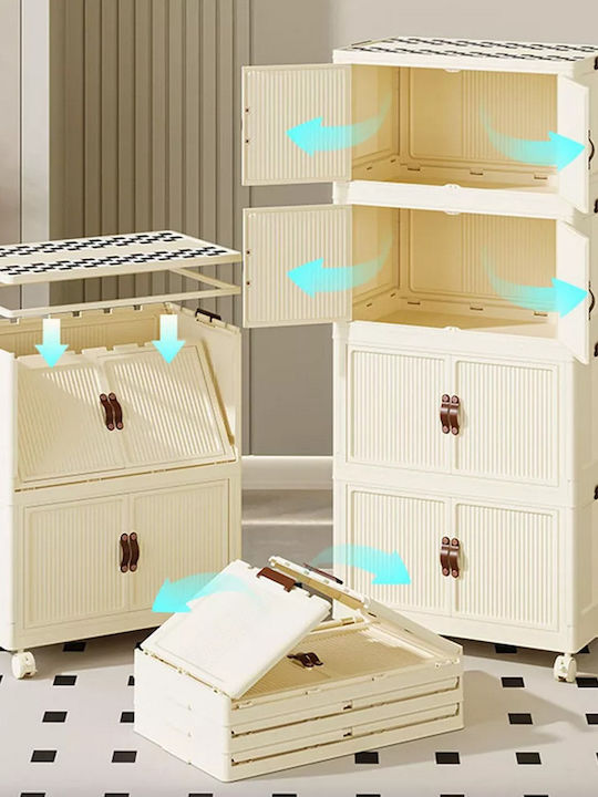 Kitchen Trolley Plastic 48x24x115cm