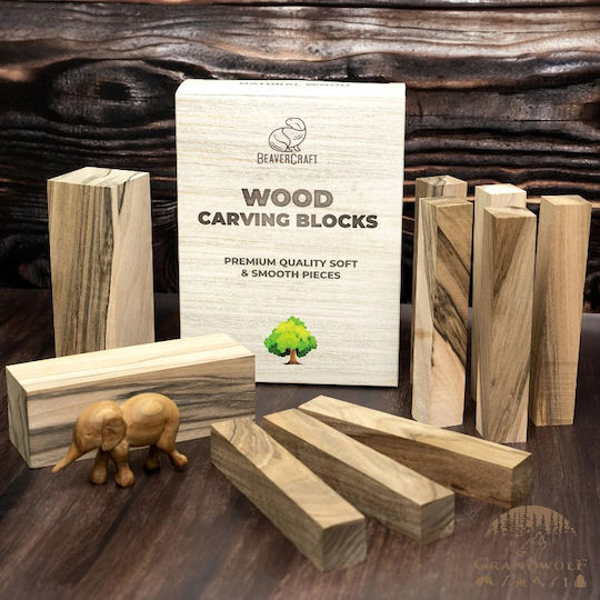Bw10 Walnut Carving Blocks Set 10pcs