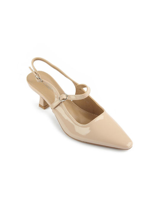 Patent Leather Mule Fshoes 168/18.02 Fshoes Beige