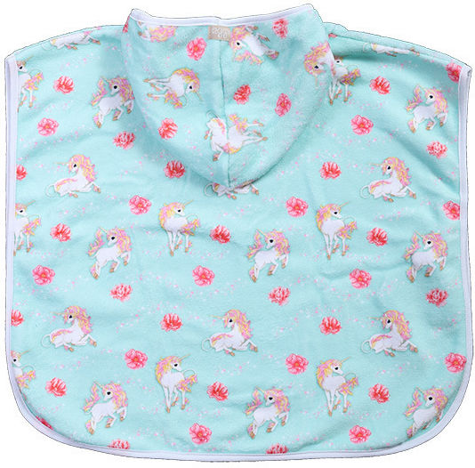 Hooded Baby Poncho Mint