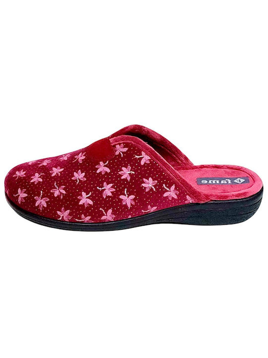 FAME Winter Women's Slippers in Burgundy color