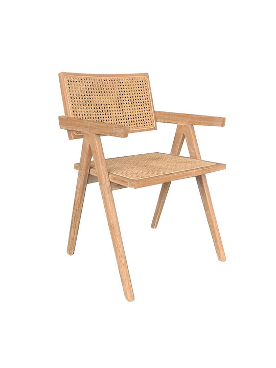 Tityus Dining Room Wooden Chair Oak 46x44.5x80cm