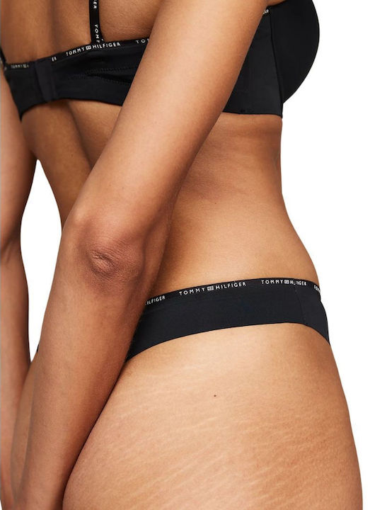 Tommy Hilfiger Tonal Logo Thong Black Tommy Hilfiger Tonal Logo Thong Black
