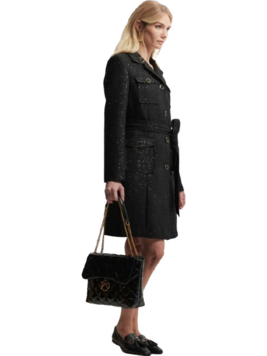 Women's Nero Coat with Belt