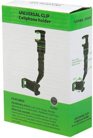 Car Mobile Mount with Adjustable Hooks Black