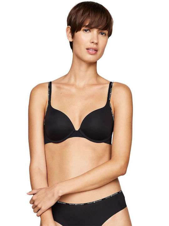 Sutien cu Push Up și Căptușeală Tommy Hilfiger Negru
