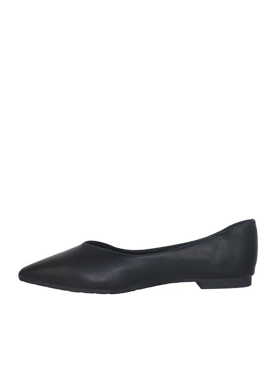 Leather Ballerinas Black