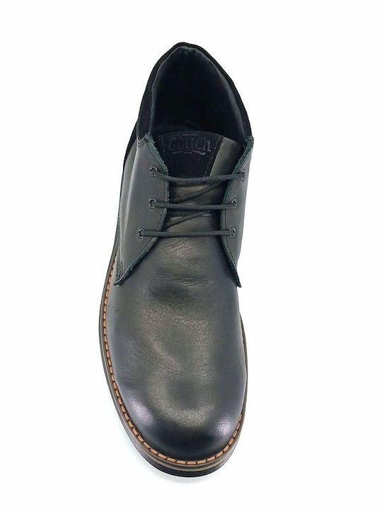 Leder Schwarz Herrenstiefel