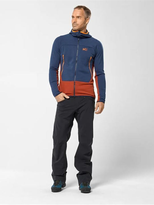 Cardigan Fleece pentru Bărbați cu Glugă Rust - Saphir