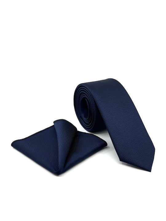 Legend Accessories Synthetic Men's Tie Set Monochrome Navy Blue