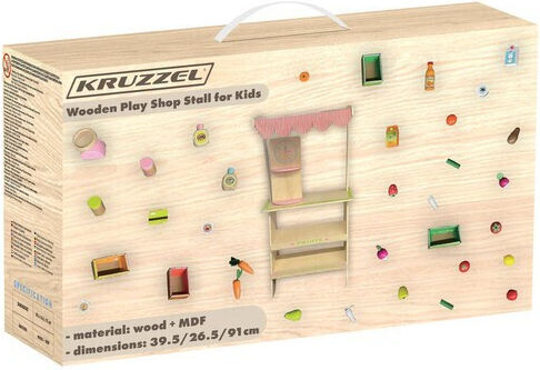 Kruzzel Детски Дървен Магазин За 3+ Години 19 Части
