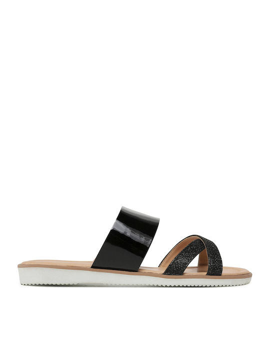 Flache Sandalen für Damen in Schwarz Farbe