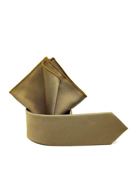 Legend Accessories Men's Tie Set Printed Gold