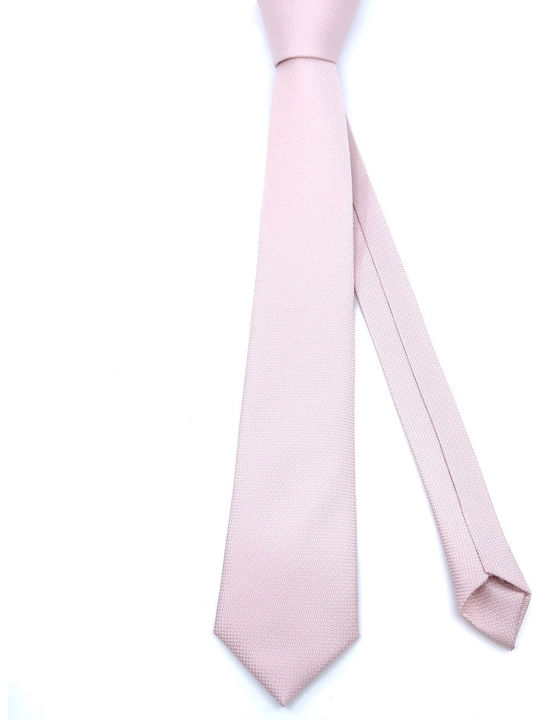 Legend Accessories Σετ Ανδρικής Γραβάτας Μονόχρωμη σε Ροζ Χρώμα