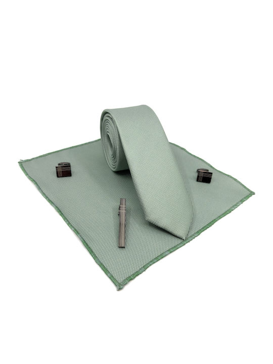 Legend Accessories Set de Cravată pentru Bărbați Monocromie în Culorea Turcoaz