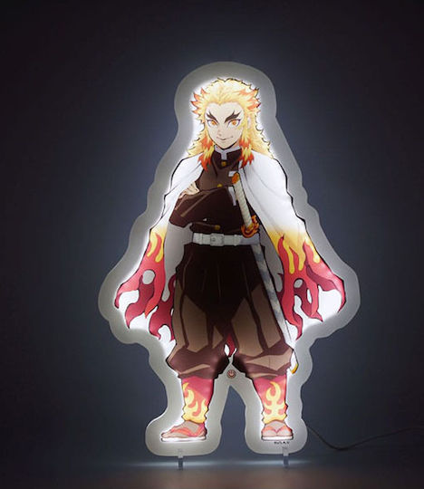 Dämonenjäger Kimetsu No Yaiba Led Wandlampe Licht Rengoku 30 Cm