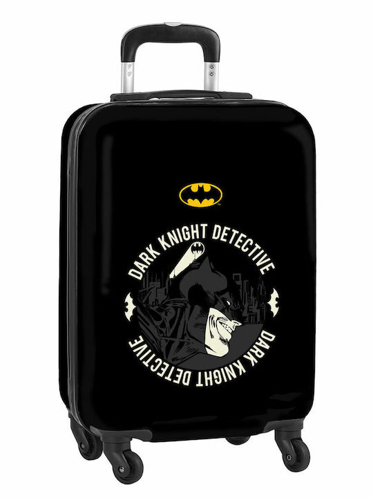 Safta Batman Hero Παιδική Βαλίτσα Ταξιδίου Καμπίνας Σκληρή Μαυρο με 4 Ρόδες Ύψους 55εκ.