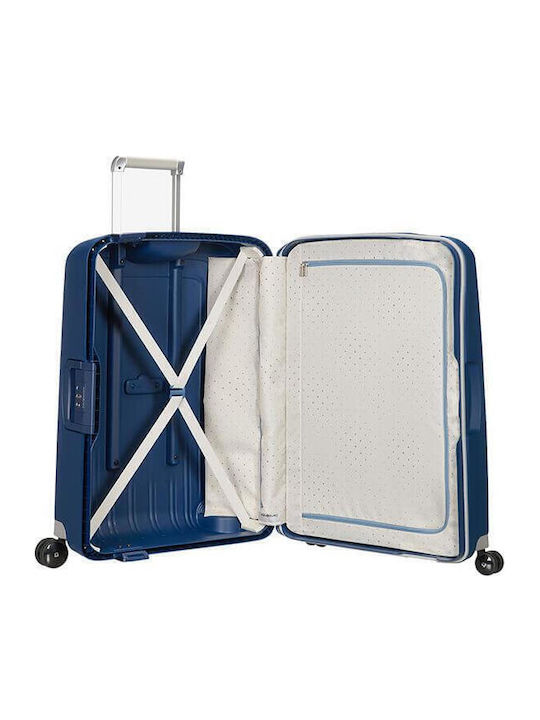 Samsonite Spinner Μεγάλη Βαλίτσα Ταξιδίου Σκληρή Μπλε με 4 Ρόδες Ύψους 75εκ.