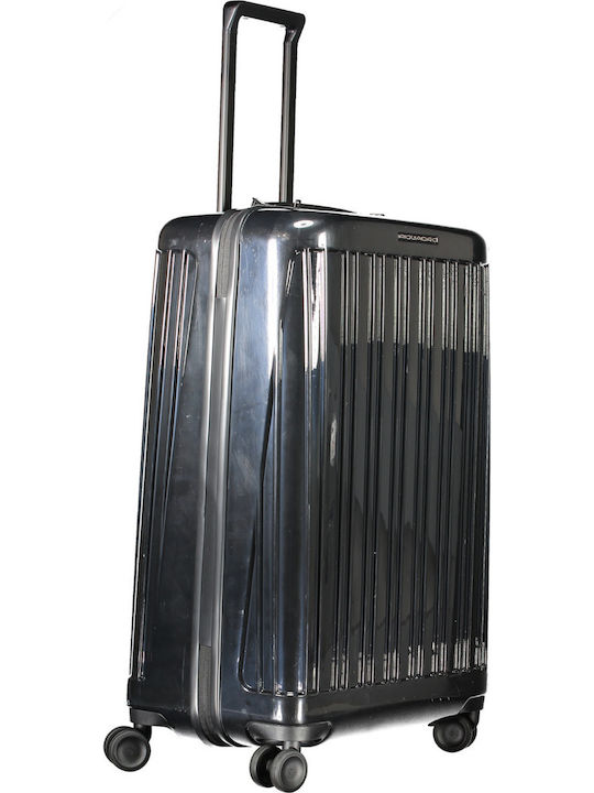 Piquadro Mittlerer Hartschalen-Reisekoffer Schwarz mit 4 Rädern Höhe 69cm