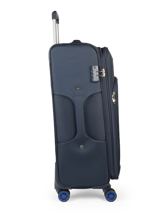 Cardinal Spectra Fabric Suitcases Dark Blue Max Height 70cm with 4 Wheels Set of 2 Pieces