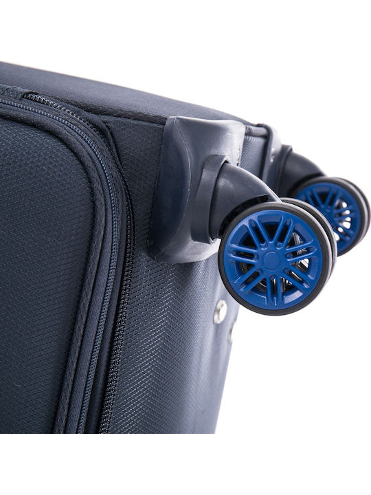 Cardinal Spectra Fabric Suitcases Dark Blue Max Height 70cm with 4 Wheels Set of 2 Pieces