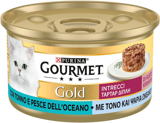 Purina Gourmet Gold Wet Food for Adult Cats in Cans with Tuna and Fish 6x85gr